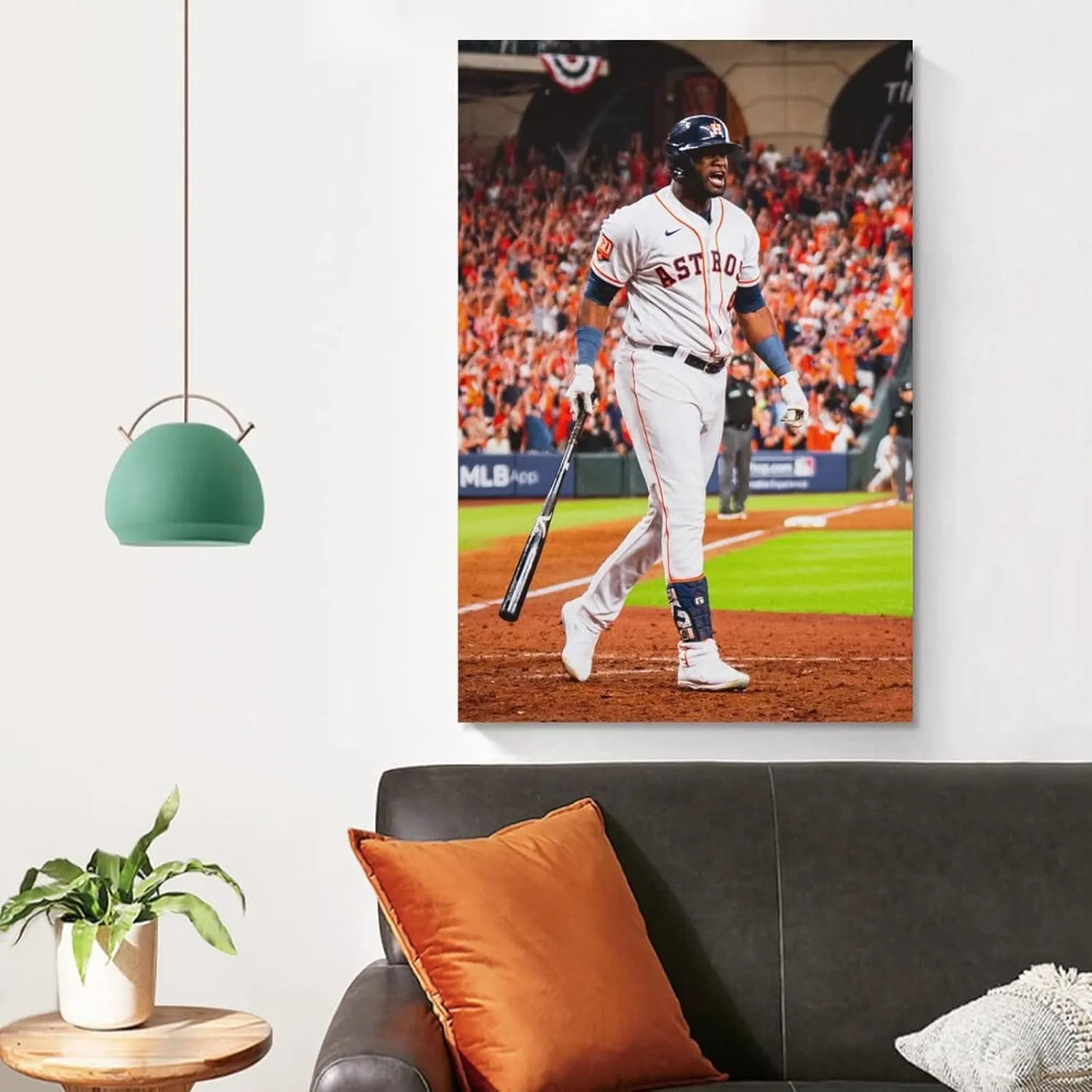 Yordan Alvarez Baseball Stars Poster Wall Art Poster Scroll Canvas Painting Picture Living Room Decor Home Framed/Unframed 16x24inch(40x60cm)