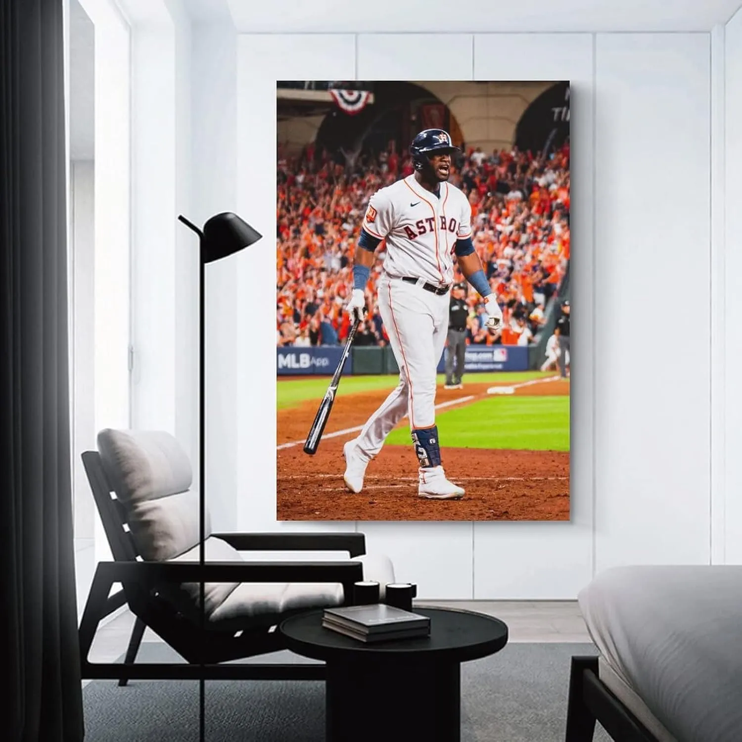 Yordan Alvarez Baseball Stars Poster Wall Art Poster Scroll Canvas Painting Picture Living Room Decor Home Framed/Unframed 16x24inch(40x60cm)
