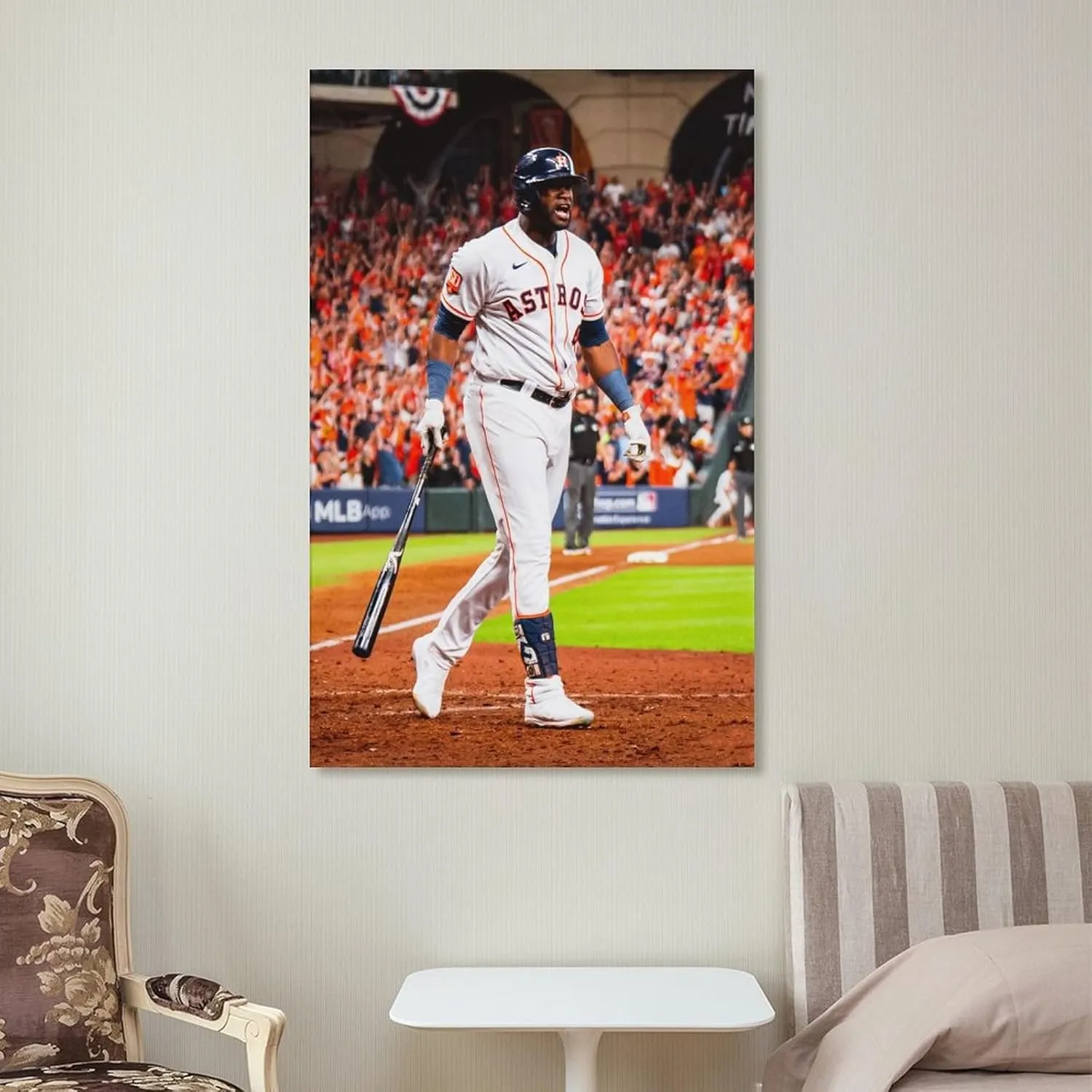 Yordan Alvarez Baseball Stars Poster Wall Art Poster Scroll Canvas Painting Picture Living Room Decor Home Framed/Unframed 16x24inch(40x60cm)