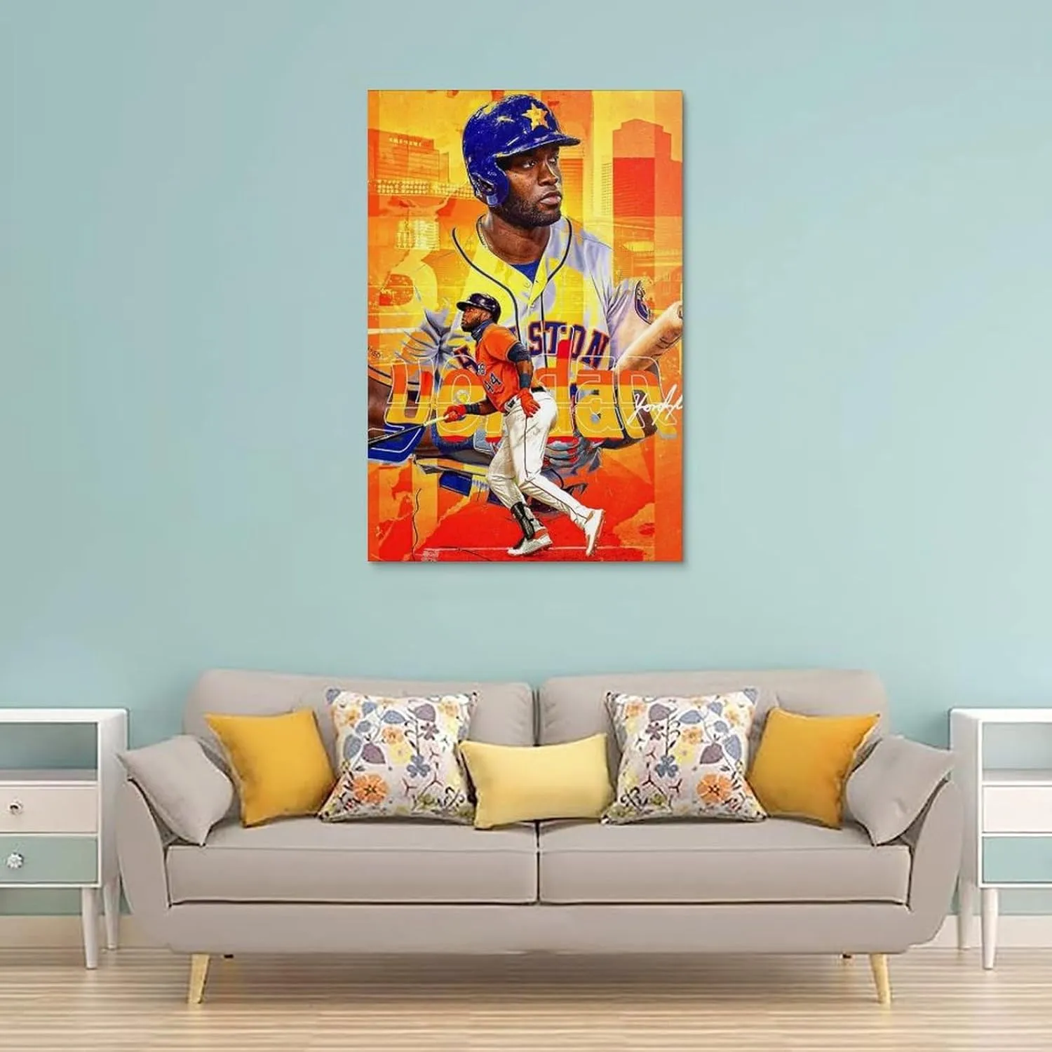 Yordan Álvarez Poster Baseball Superstar Cool Gifts Canvas Painting Wall Art Decorative Picture Prints Modern Decor 24x36inch(60x90cm)