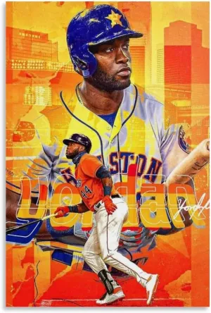 Yordan Álvarez Poster Baseball Superstar Cool Gifts Canvas Painting Wall Art Decorative Picture Prints Modern Decor 24x36inch(60x90cm)