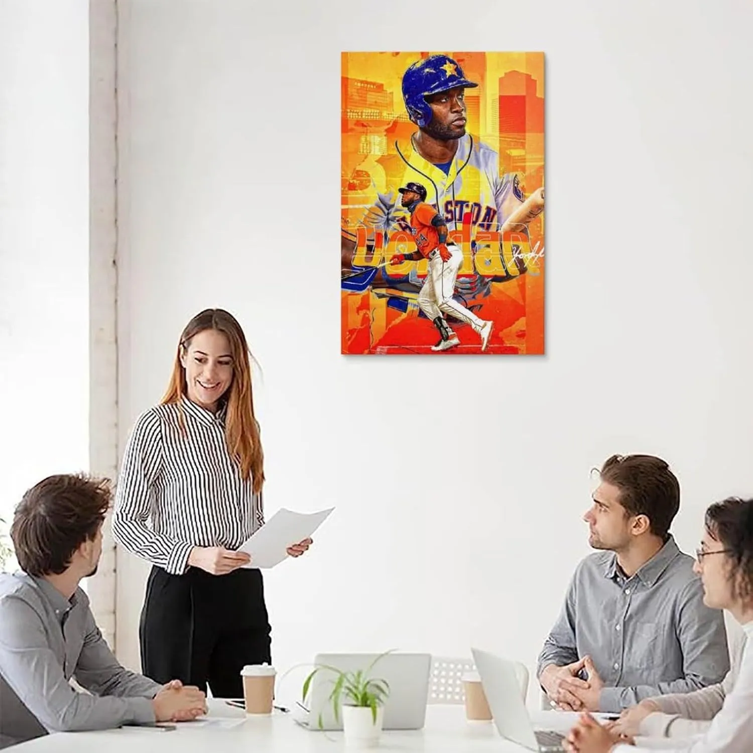 Yordan Álvarez Poster Baseball Superstar Cool Gifts Canvas Painting Wall Art Decorative Picture Prints Modern Decor 24x36inch(60x90cm)