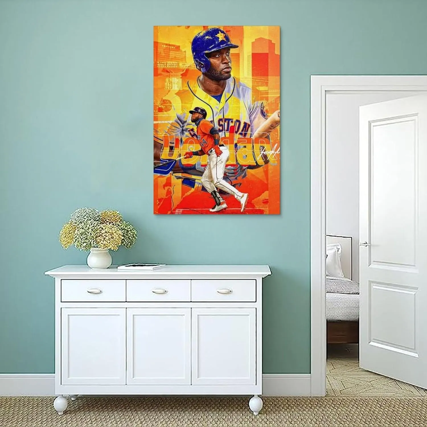 Yordan Álvarez Poster Baseball Superstar Cool Gifts Canvas Painting Wall Art Decorative Picture Prints Modern Decor 24x36inch(60x90cm)