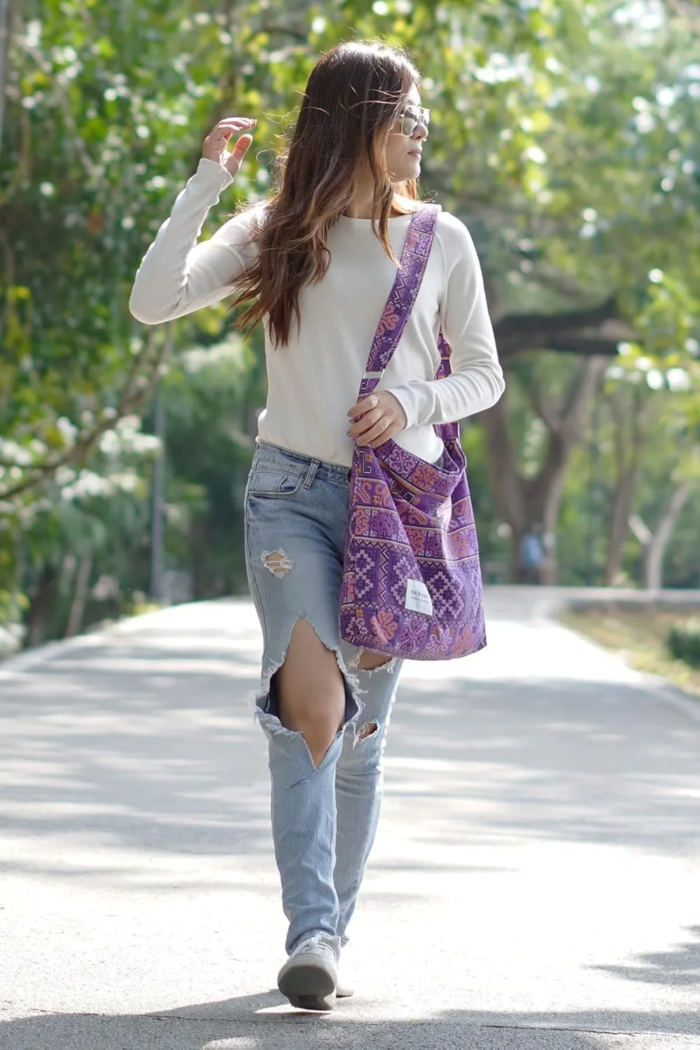 Your Cozy Women's Retro Large Size Cotton Shoulder Bag Hobo Crossbody Handbag Casual Tote For Shopping and Travel