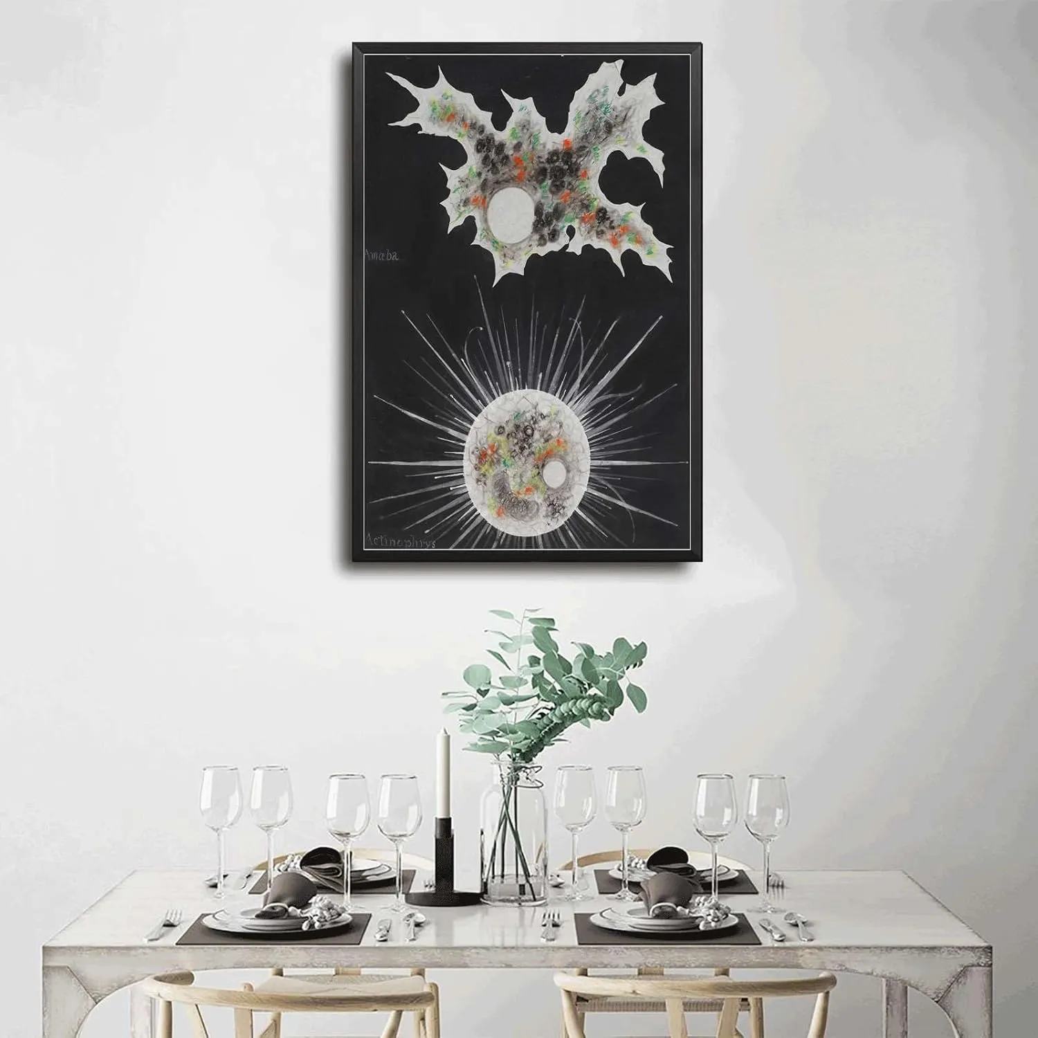 YPEKODRF Canvas Wall PicturesPhilip Henry Gosse Amoeba (CBedroom Kitchen Office Home Wall Decor12x18inch