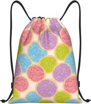 YvoneDBrownn Frosted Sugar Italian Freshly Drawstring Backpack - Water-Resistant String Bag For Sports, Gym, And Travel