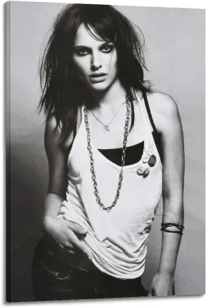 ZaLiX Natalie Portman Cool Posters Poster Album Art Decor Painting Wall Art Canvas Poster Bedroom Decor Poster 12x18inch(30x45cm) Frame-style