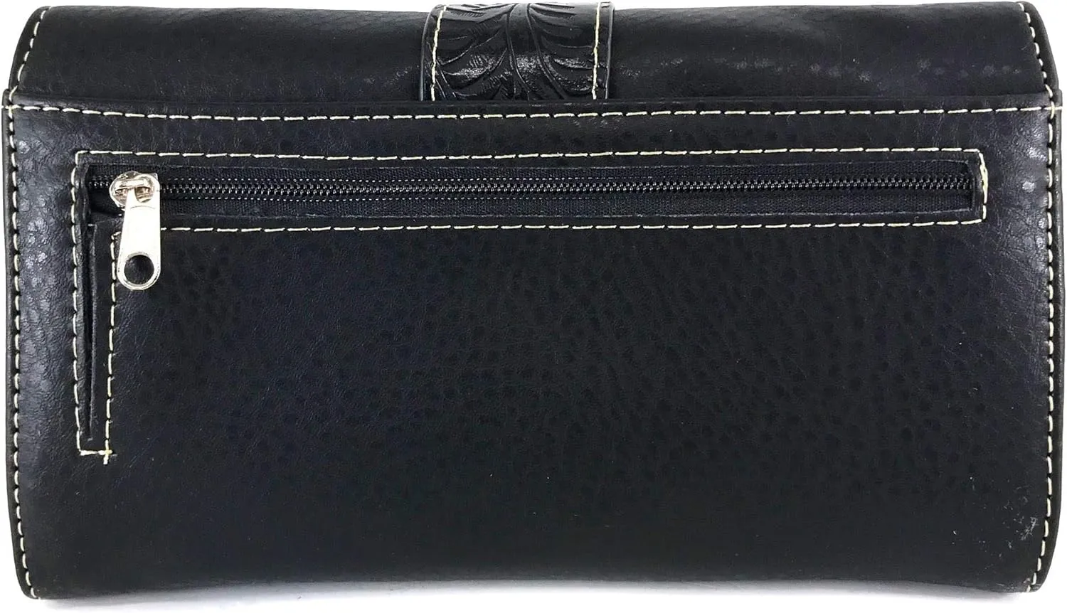 Zelris Western Country Floral Buckle Crossbody Trifold Fold Wallet