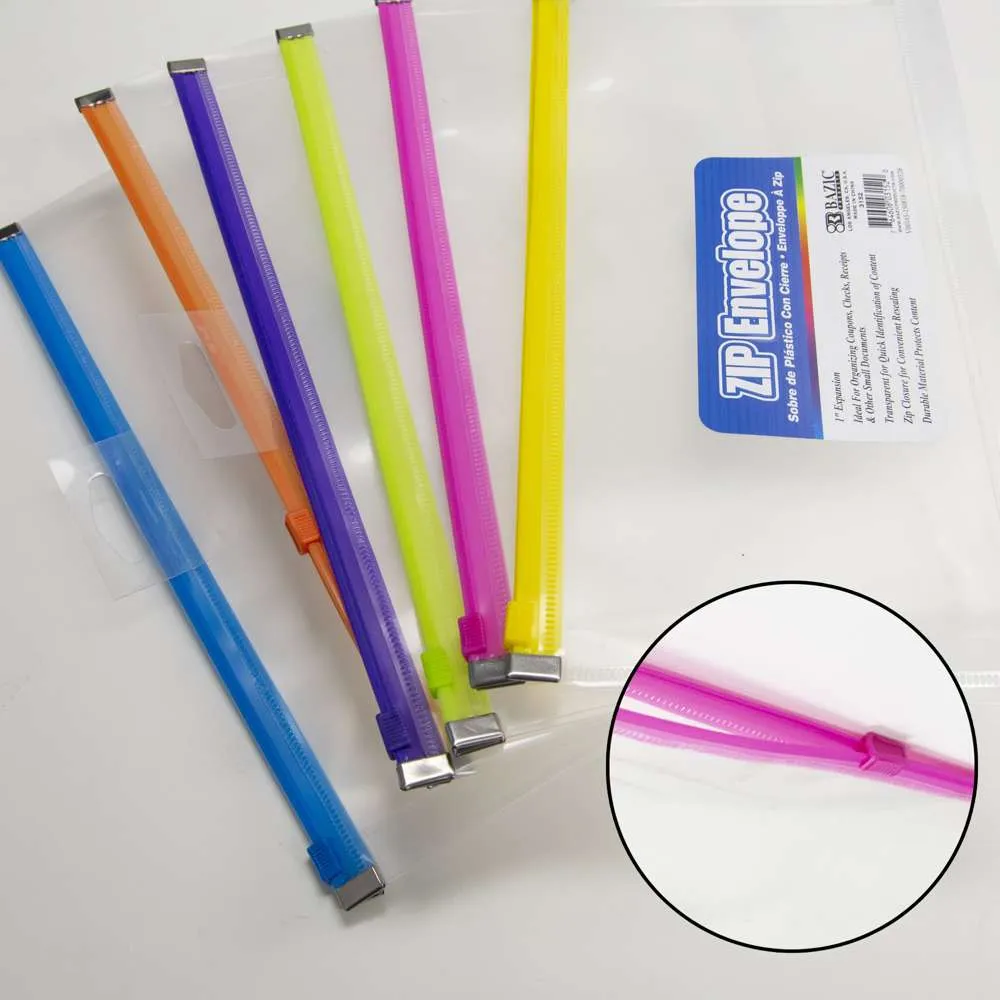 Zip Envelope Coupon/Check Size - Clear